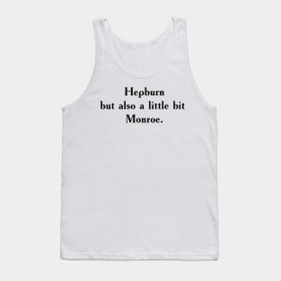 Hepburn + Monroe Minimalist Typography Design Tank Top